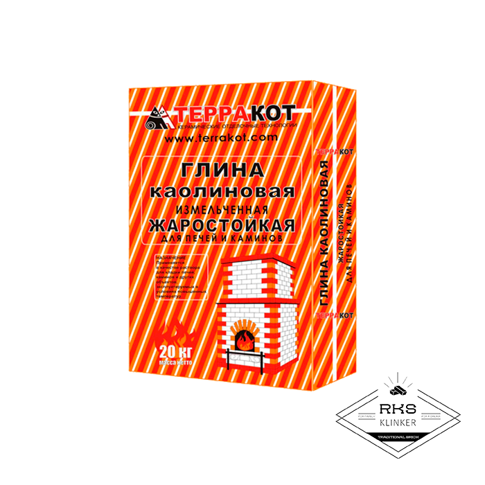 Глина каолиновая жаростойкая Терракот, 20кг в Липецке